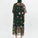 Mono Daisy Dress - Black - SALE