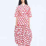 Twist Form Batik Top - Red