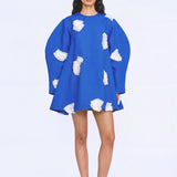 Bawa Embellished Dress - Blue