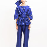 Jennifer Sequins Top - Cerulean Blue