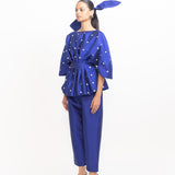 Jennifer Sequins Top - Cerulean Blue