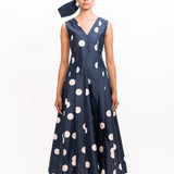 Silver Night Dress - Navy