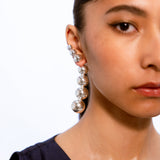 Horn String Earrings - Silver