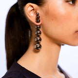 Horn String Earrings -Black