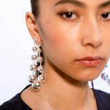 Circular String Earrings - Silver