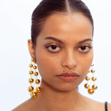Circular String Earrings - Gold