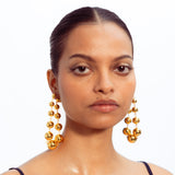 Circular String Earrings - Gold