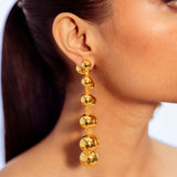 Circular String Earrings - Gold