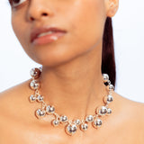 Circle of Life - Ball & String Necklace - Silver
