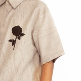 Oleander Applique Shirt - Silver