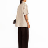 Oleander Applique Shirt - Silver