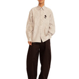 Cedric Applique Shirt - Silver