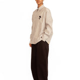 Cedric Applique Shirt - Silver