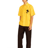 Oleander Applique Shirt - Yellow