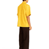 Oleander Applique Shirt - Yellow