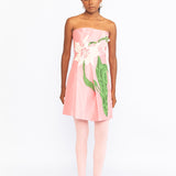 Amelia Embroidered Mini Dress - Pink