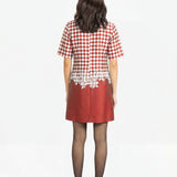Katya Embroidered Dress - Rust