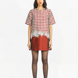 Katya Embroidered Dress - Rust