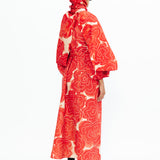 Celestial Linen Dress - Red