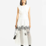 Caelis Embroidered Dress - Ivory