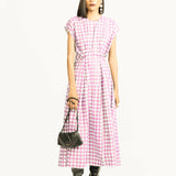 Rift Checkered Dress - Pink