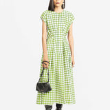 Rift Checkered Dress - Mint