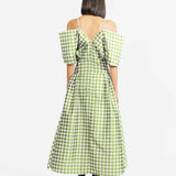 Bella Checkered Dress - Mint