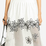 Caelis Embroidered Dress - Ivory