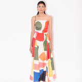 Multicolour Linen Dress Sale S