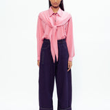 Scarf Crepe Shirt