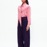 Scarf Crepe Shirt