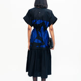 Echo Applique Dress - Black