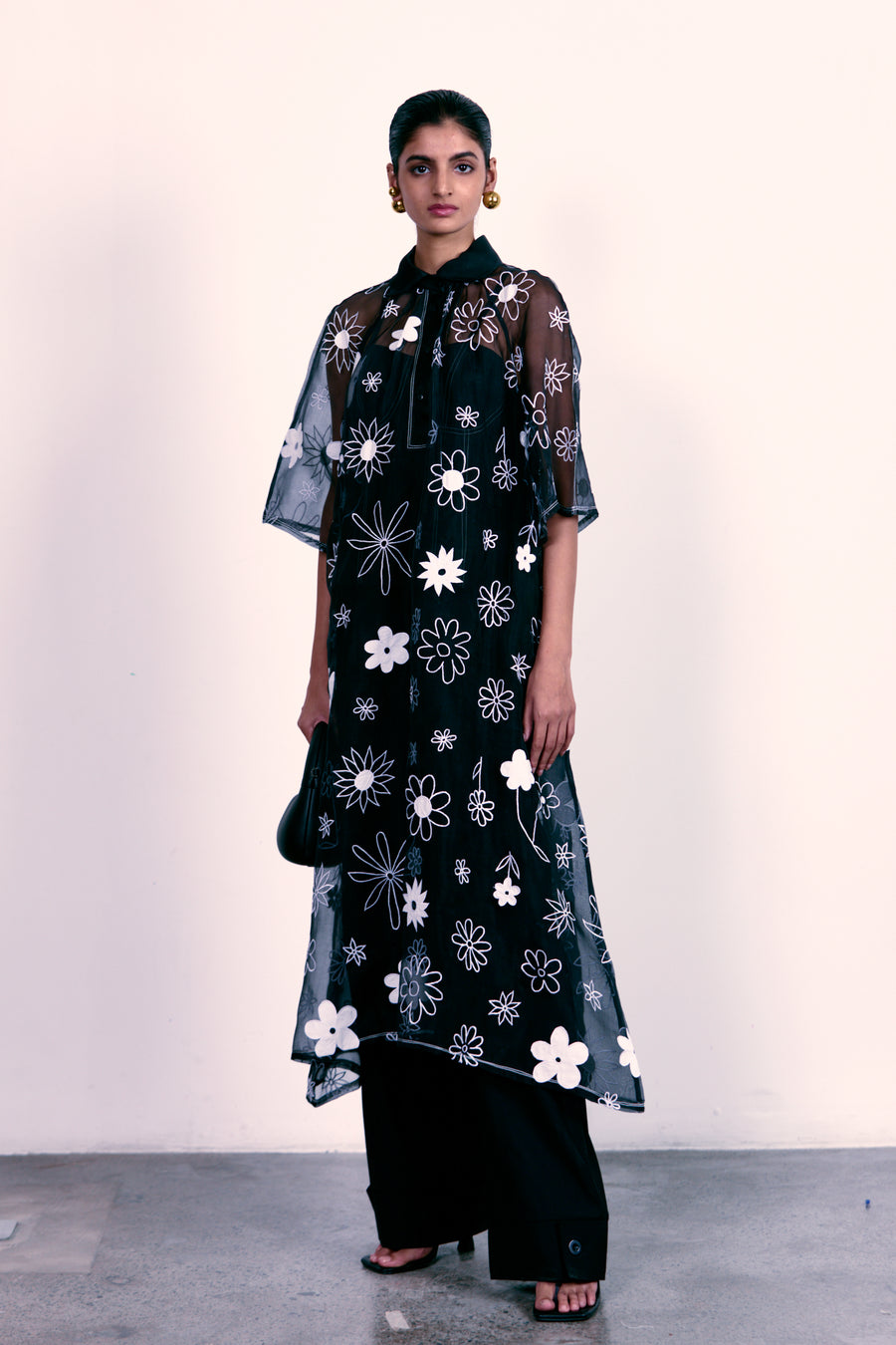 Chess Floral Embroidered Dress