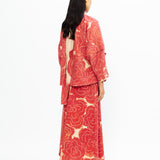 Daisy Linen Skirt - Red