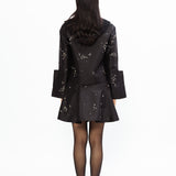 Circle Rivetted Mini Skirt - Onyx