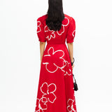 Lilac Embroidered Dress