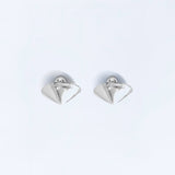 Concave Earrings Large - Silver