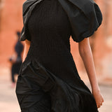 Poof Ruching Dress