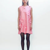 Lara Applique Dress - Pink
