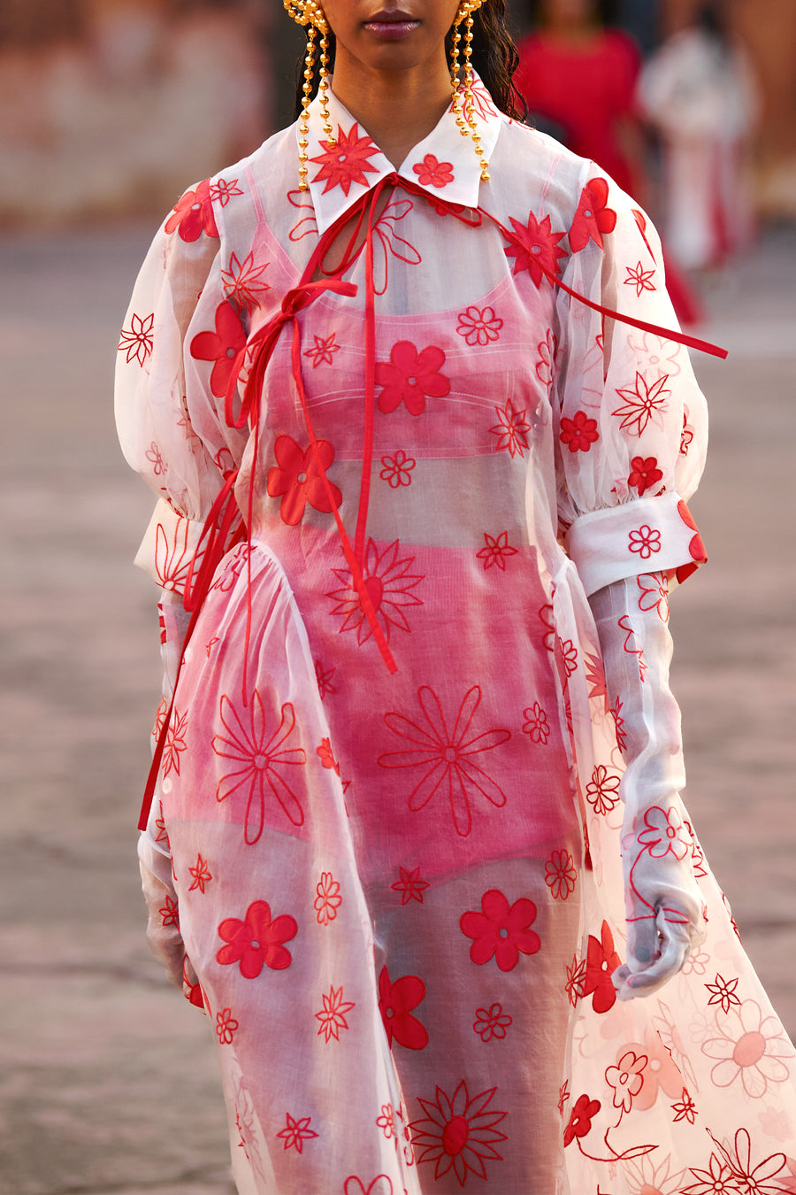 Khyara organza Embroidered Dress