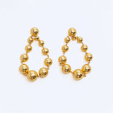 Circular String Earrings - Gold