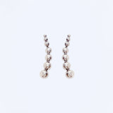 Horn String Earrings - Silver