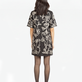 Kara Embroidered Dress - Black