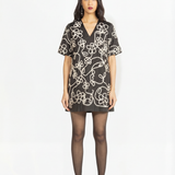 Kara Embroidered Dress - Black
