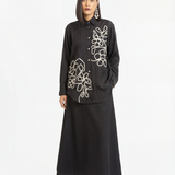 Joana Embroidered Shirt - Black