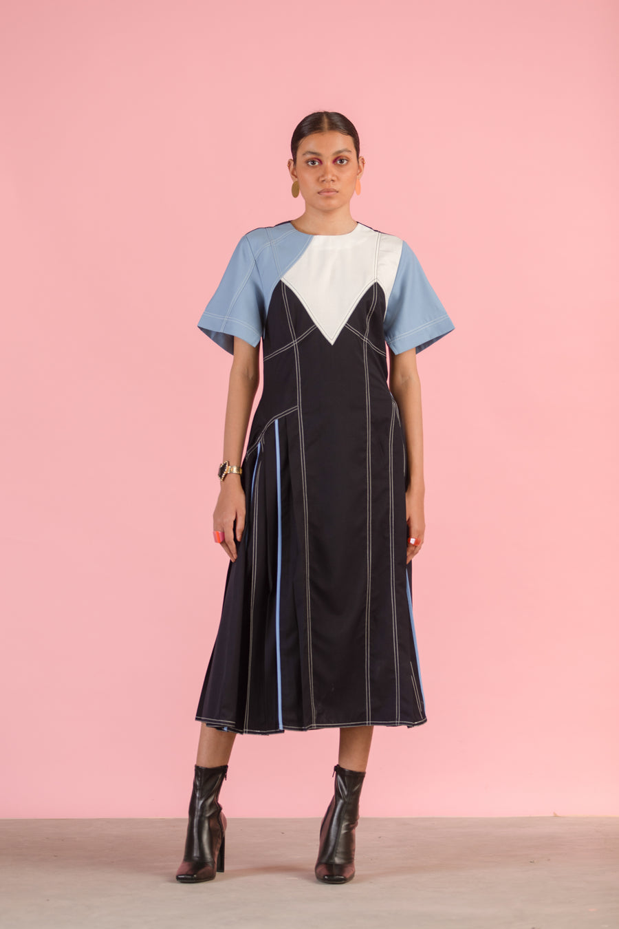 Colour Block Mountain Dress